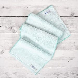 Perfect Yoga Towel - FaceSoft Aqua & White